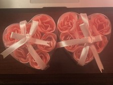 6 Pcs Heart Scented Bath Body Petal Hand Rose Flower Soap Wedding Decor 2 Sets