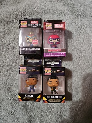 Kingo /Gilgamesh /La Estrella Cómica /Magneto Funko Pop Keychains With Protector