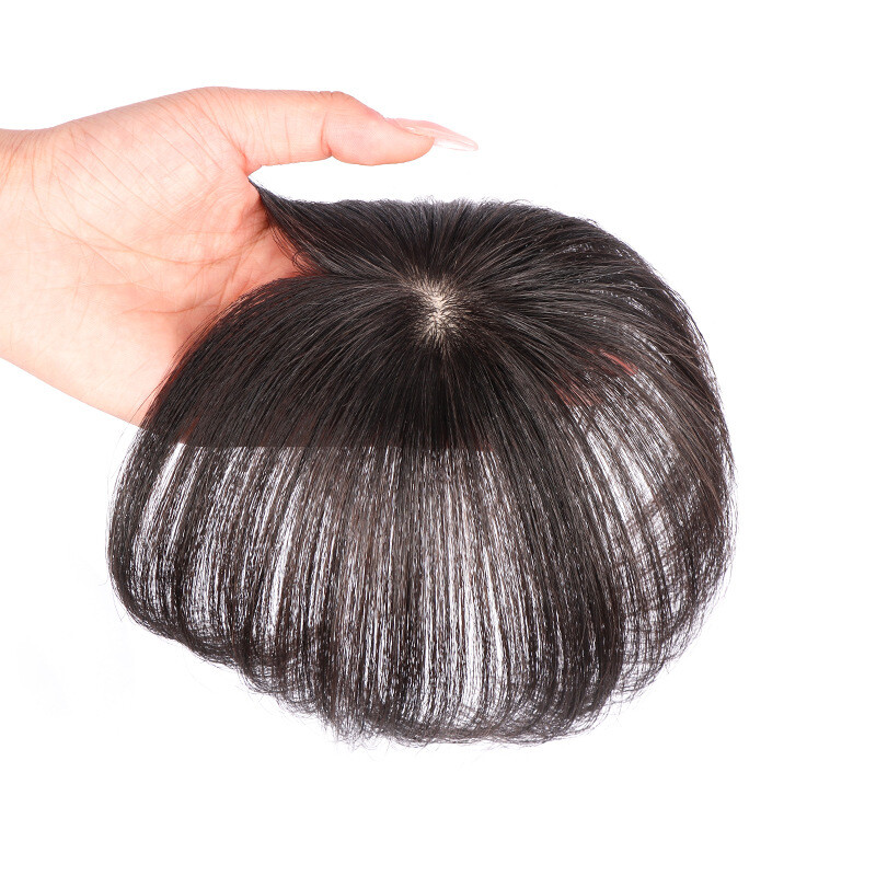 Silk Base Straight Clip In Human Hair Topper For Loss Thin Hair Top ...