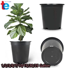 Garden Plant Plastic Nutrition Pots 1/2/3/5/7/10/15/20/25 Gallon Nursery Pots