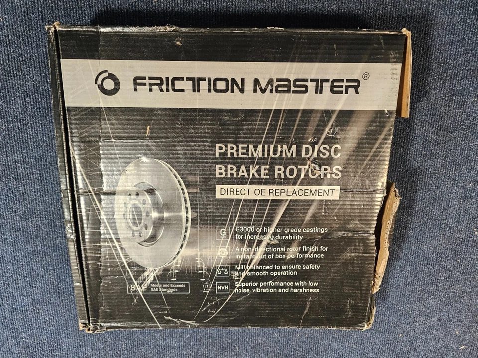 Передний первоклассный вентилируемый дисковый тормозной ротор Friction Master R1399 - Изображение 4 из 4