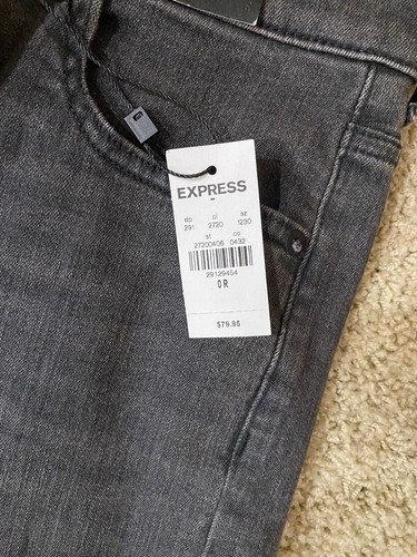 Express Black Wash Slim Super High Rise Jeans NWT Size 0R - Picture 2 of 4