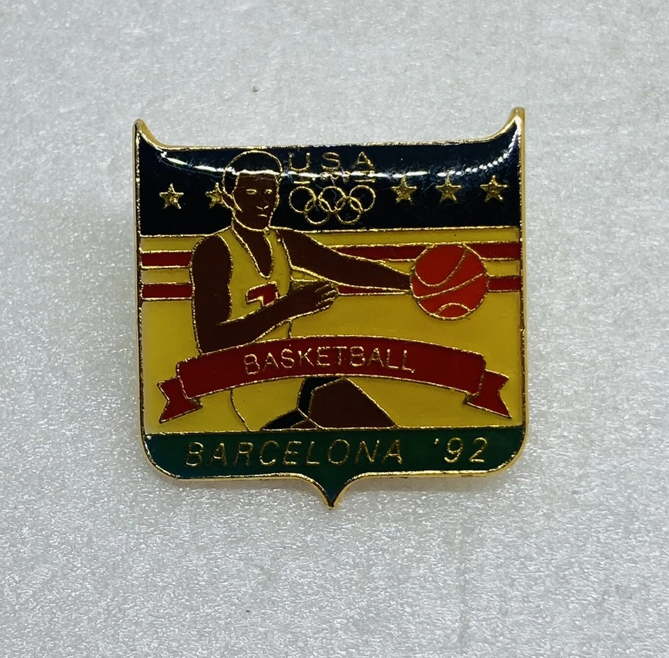 Vintage 1992 Barcelona Olympic Team USA Basketball Enamel Lapel Pin 18 - Image 2 of 4