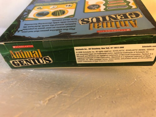 2008 Artech Studios SCHOLASTIC ANIMAL GENIUS BRAND Win Mac CDROM XP VISTA NEW - Picture 7 of 8