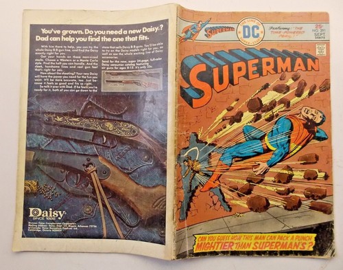 Superman No.291 DC comic 1975 story Cary Bates illustrated Curt Swan Bob Oksner - Foto 11 di 11