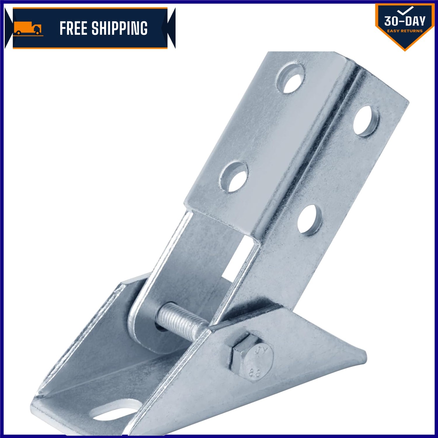 Strong Adjustable Brackets Set - 4 Pack for 1-5/8" Channels, Perfect for Racks