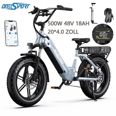 E-Bike 20 zoll Elektrofahrrad 500W 48V/18AH Pedelec Off Road E-Bike E-MTB 25km/h
