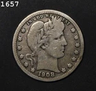 1908-D Barber Quarter "VG"