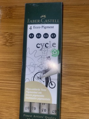 Faber-Castell Ecco Pigment Sketching Pens 4pcs, Black Cycle