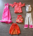 Vintage Barbie Clothing Orange/Pink Lot 6 Pieces