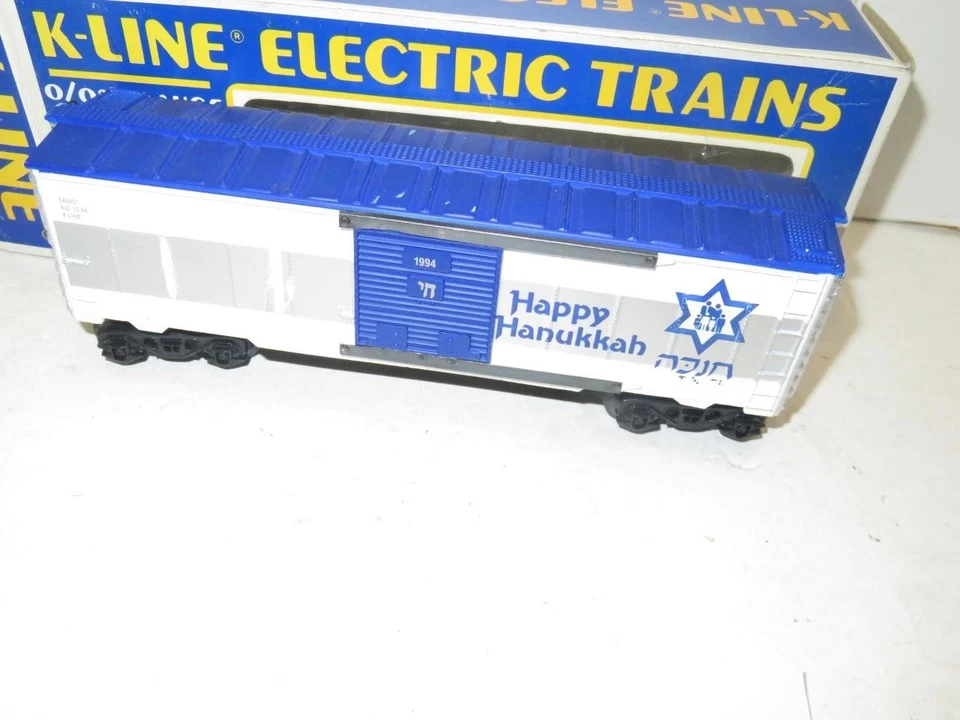 VINTAGE K-LINE TRAINS- K-649401 HAPPY HANUKKAH BOX CAR- 027- EXC.- W21 - Image 3 of 4