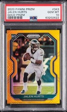 2020 Panini Prizm Jalen Hurts Gold Prizm /10 (Pop 1)