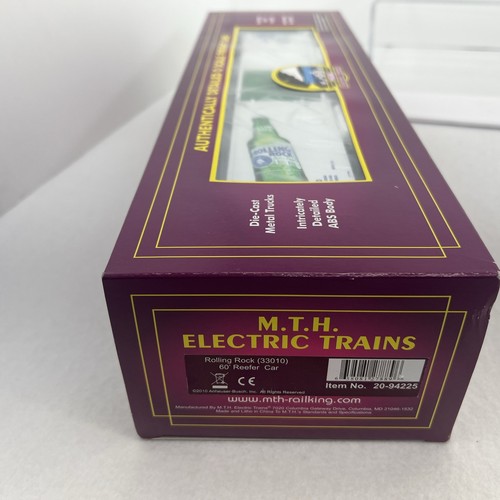 MTH Premier 20-94225 Rolling Rock Beer 60’ Reefer Car O Gauge New #33010 - Picture 9 of 10