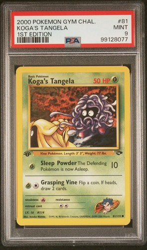 Koga's Tangela (1st Edition) graded PSA 9 for sale on eBay