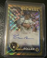 2024 Topps Chrome Update Gold Wave Refractor Chris Roller RC ROOKIE AUTO /50 🍀