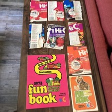VTG 2 HI-C DRINK FUN BOOKS 1971& 1973 (LITTLE USE) & 7 COLLECTOR'S SERIES LABLES