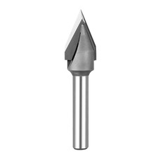 45 Degree V Groove Router Bit Carbide Tip V Bit with 1/4 Shank 1/2 Inch Cutting