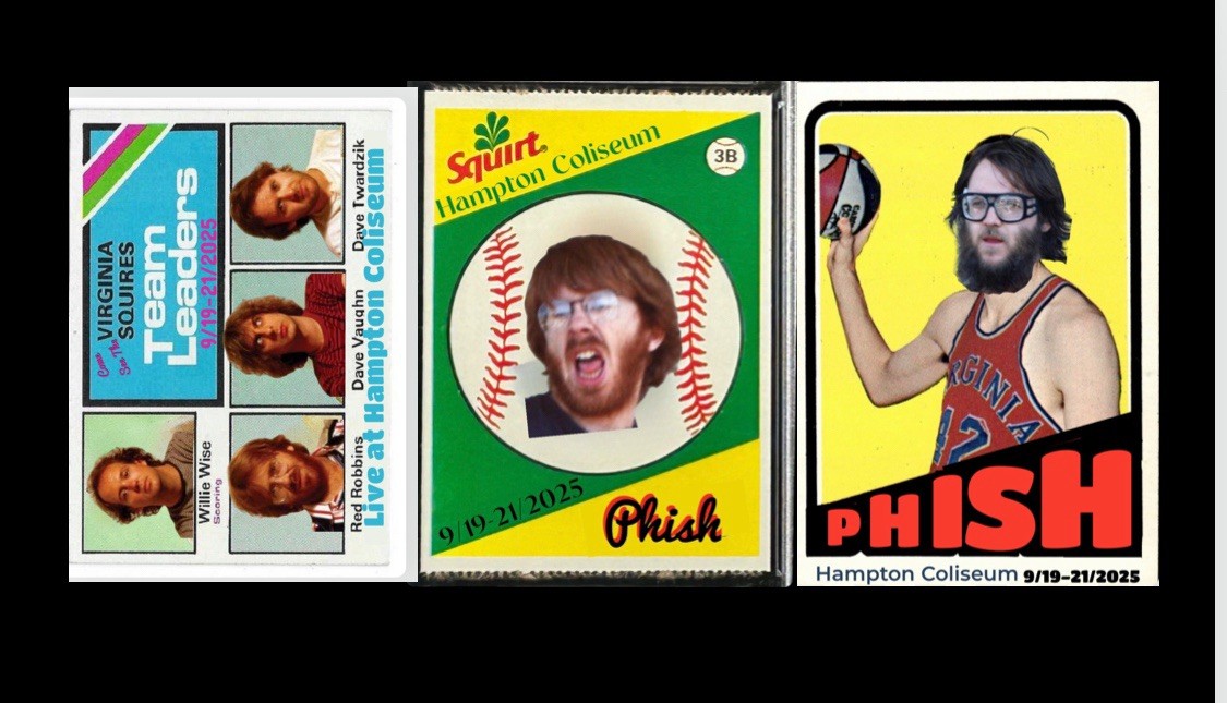 Phish Trading Cards - 2025 Late Summer Tour -- Hampton 3 Card Lot 💥🔥 42 Made!