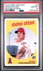 2018 TOPPS ARCHIVES PITCHING STANCE #50 SHOHEI OHTANI ROOKIE RC PSA 10