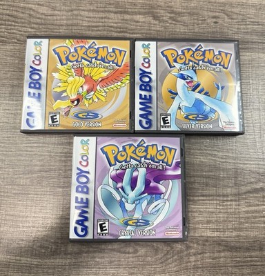 3 Pokemon Bundle Custom Game Case For Nintendo Gameboy Color GBC  *NO GAME*