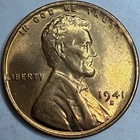 1941 S Uncirculated Lincoln Wheat Cent Exact Coin Imaged #LWC1980
