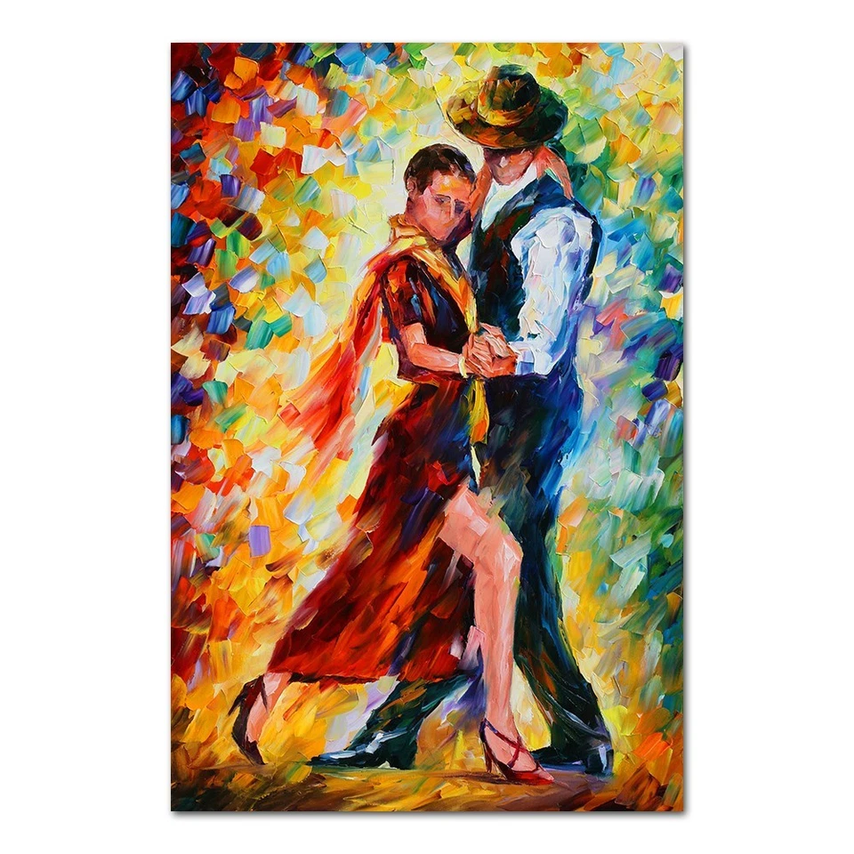 Man and Woman Dancing Canvas Painting Wall Art Poster & Print Home Decor Mural - Image 4 of 4