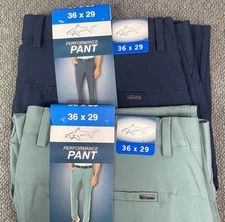 Greg Norman Men's Lot of 2 Blue & Green 36x29 OR 38x29 Chino Pants NWT
