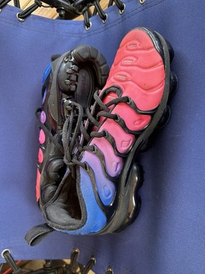 Nike Air VaporMax Plus Colorblock Pink Purple Blue Black Lace Up Men's Sneakers