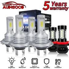 For Kia Soul 2014-2019 LED Headlight High Low Beam Fog Light Bulbs Super Bright