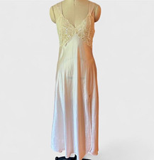 Vintage Gold Label Victoria's Secret Maxi Slip Lace Sequin M