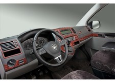 Cockpit Dekor für VW T5 ab Bj.2010-2015 Facelift Modelle Wurzelholz Look 37 tlg.