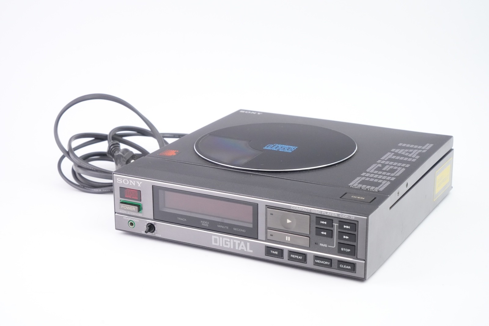Rare 80's compact disc player Sony model CDP - 7F #520126. Nice overall condi...