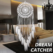 Dream Catcher Large Handmade Knitted Indian Dreamcatcher Home Bedroom Hanging UK