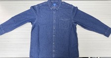 Port Company Men's New Long Sleeve Value Denim Button Down Collar Shirt. SP10