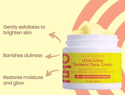 Korean Skin Care Turmeric Cream   Face Moisturizer for Dull Dry Skin - Korean...