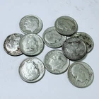 ROOSEVELT SILVER DIMES, LOT OF 10, 90% SILVER FREE SHIPPING #8801