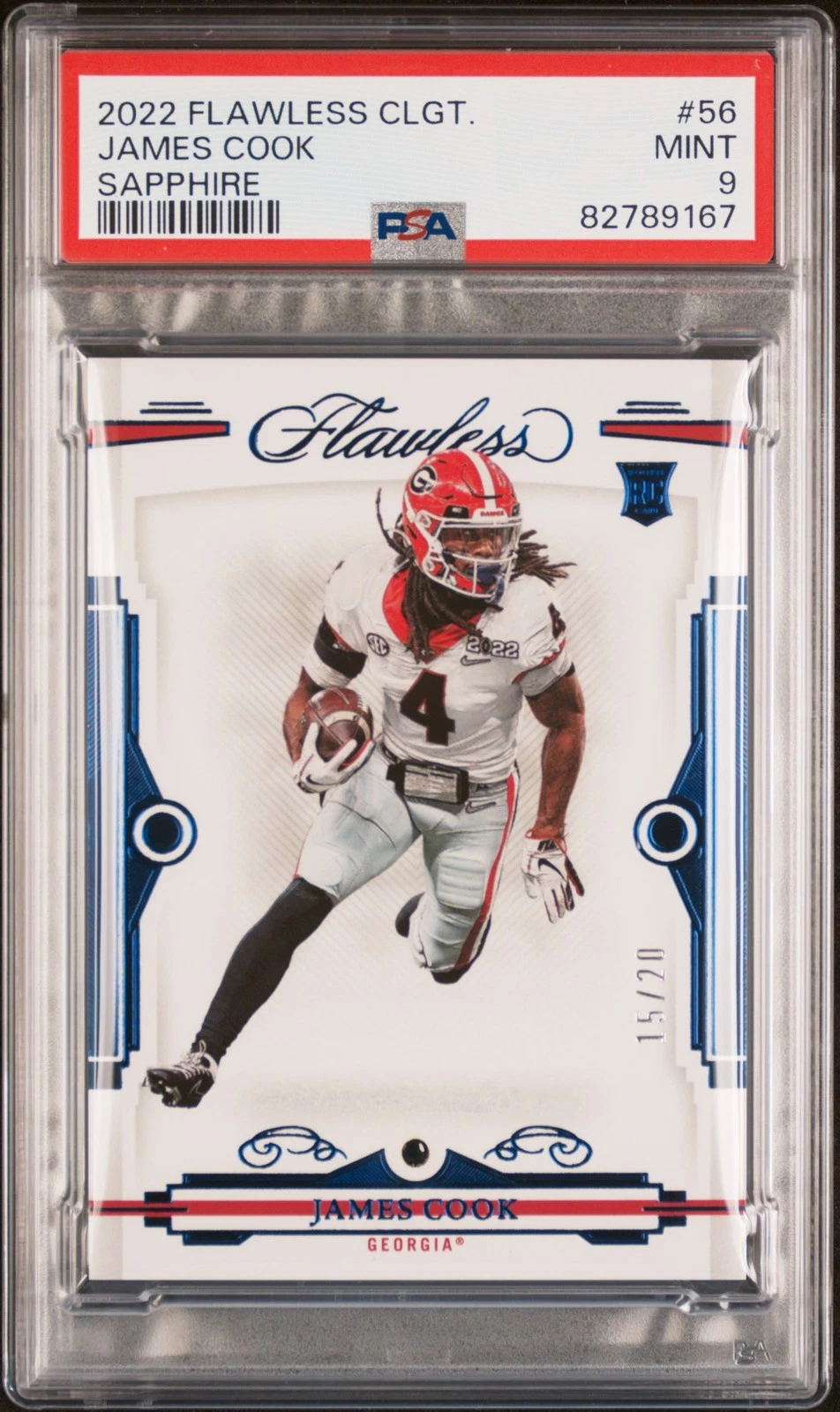 James Cook Panini Flawless Collegiate #56 Sapphire