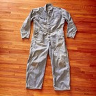 VINTAGE 50s Pointer Brand Light Blue Pinstriped Coveralls Size Large