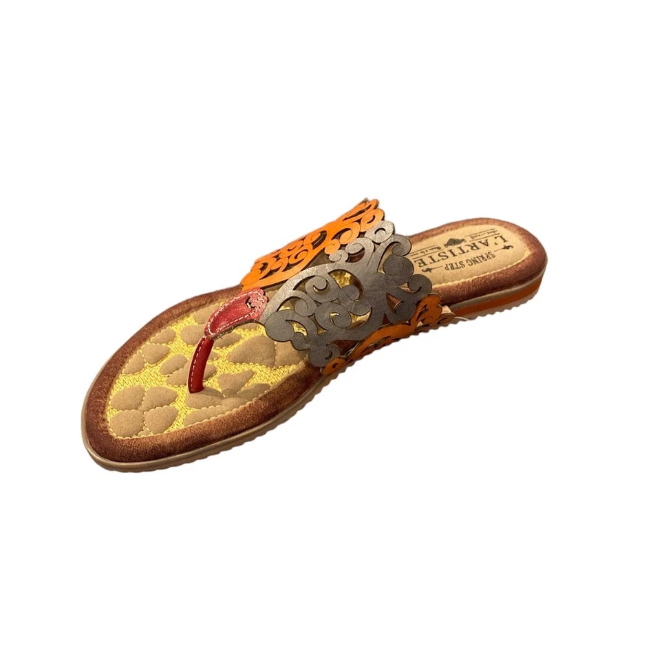 Women's L'Artiste by Spring Step Heaven Thong Sandal Red Leather - Image 3 of 4