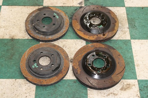 97-04 C5 Vette Front Rear Drilled Slotted LH RH Disc Brake Rotors Set 4x OE WTY