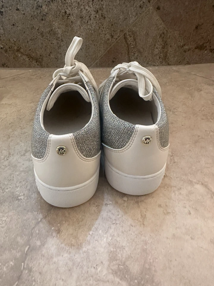 MICHAEL KORS IRVING 条纹系带运动鞋 PALE GOLD GLITTER MESH 尺码 6 — 第 4/4 张图片