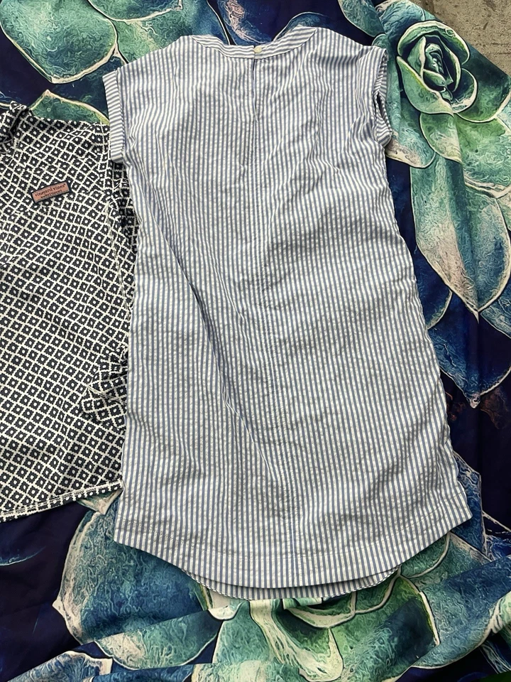 Vineyard Vines The Shep Camisa Rendimiento Geométrico 1/4 Cremallera Niñas Talla S Lote H60 Foto 3 de 4