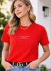 Stella McCartney Women's Red T Shirt Size 34 Designer Cotton Tee Logo