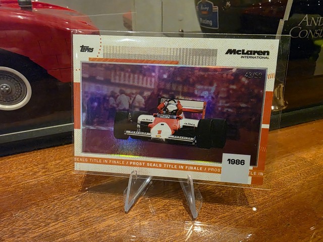 Topps Vintage McLaren F1 Alain Prost Seals Title in Finale 1986 /50