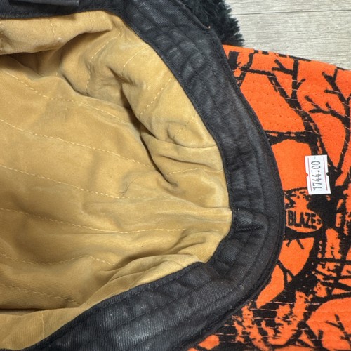 Cabela's L Gore-Tex Thinsulate Blaze Orange Camo Hunting Trapper Hat Earflaps - Picture 15 of 18