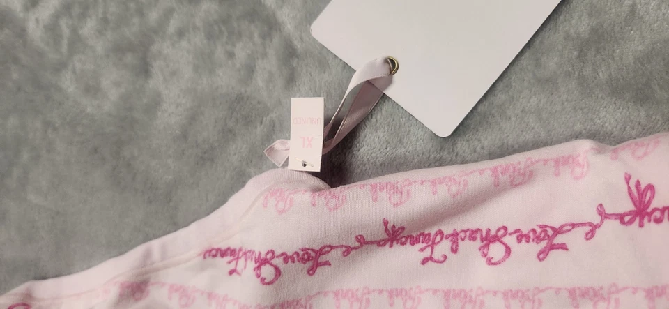 NWT PINK X LoveShackFancy XL Logo Mania Pink Cotton Racerback Bralette - Image 4 of 4