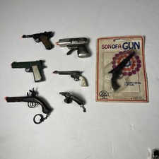 Vintage Toy Cap Gun Lot - Zee Toys Western / Revolver 1911 Mauser - Lot Of 7