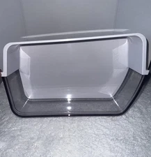 Refrigerator Door Bin White/Clear Replacement Shelf Medium to Large Capacity 