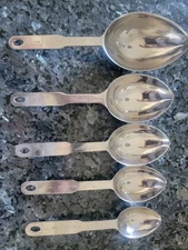 Vollrath Measuring Spoons Set Of 5 Sizes 1 Cup 1/2 Cup 1/13 Cup 1/4 Cup 1/8 Cup