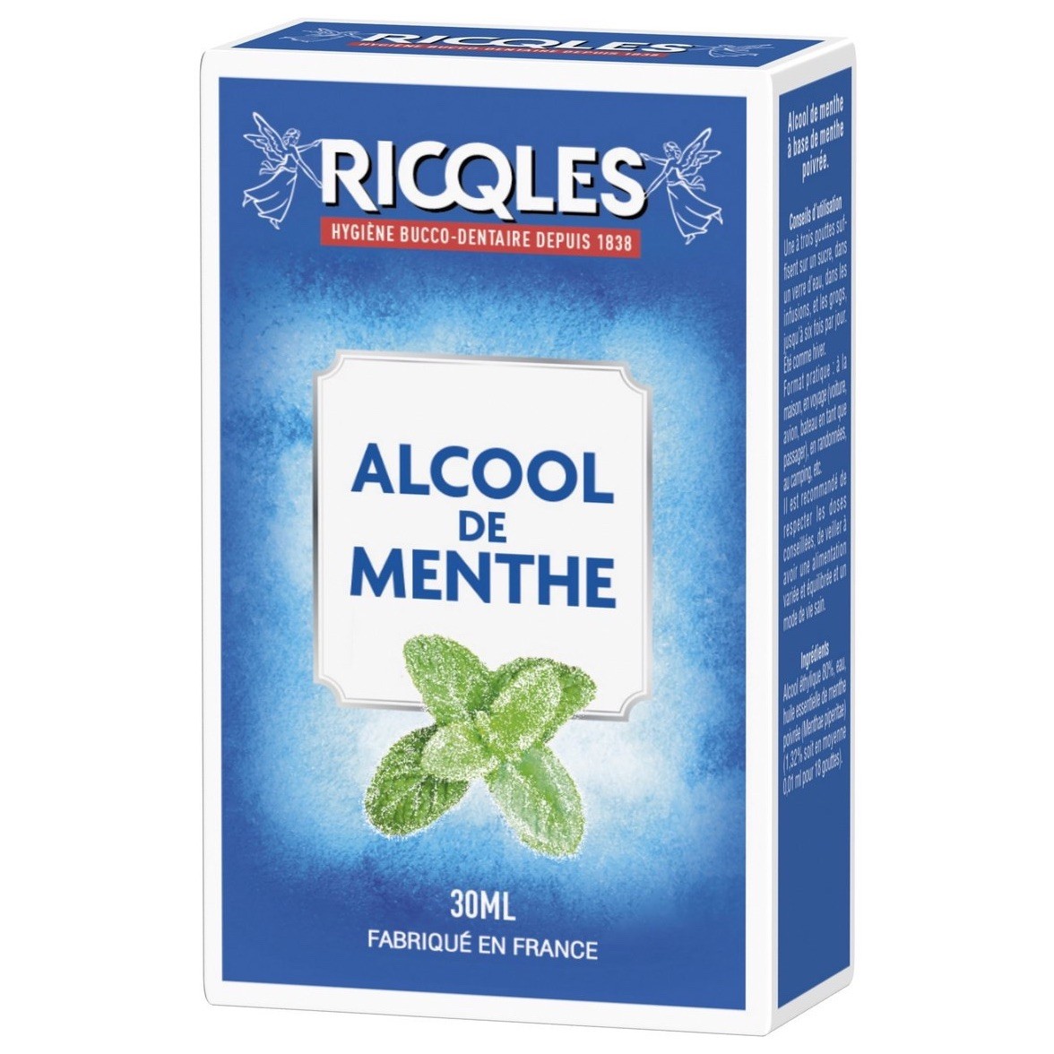 Ricqles Alcool de menthe poivrée solution buvable de 30ml en lot de 2 flacons